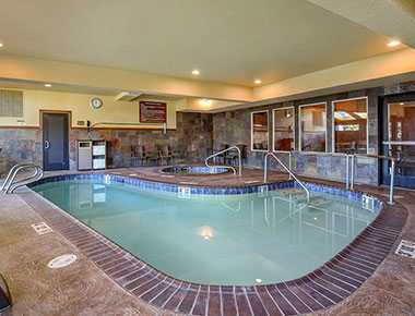 indoor pool and hot tub