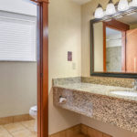 guest room bathroom and vanity