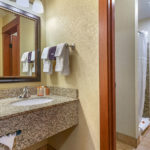 guest room bathroom and vanity